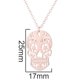 thumbnail image 5 of Granjero Gordo Colgante de collar hecho a mano adecuado para hombres y mujeres, collar hueco personalizado con calavera de acero inoxidable (oro), 5 of 5
