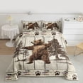 thumbnail image 2 of Homewish Safari Bear 2pcs Bedding Comforter Set for Children Teens,Jungle Animal Twin Comforter Sets,Lodge Cabin Breathable Bedding Set,Luxury Bedroom Decor,Reversible, 2 of 8