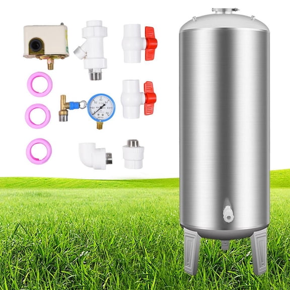 Goxfaca Water Pressure Tank for Home 160L Vertical Water Storage Bladder Containers Household Automatic Water Supply Vertical Water Storage Bladder Containers for Pressurized Water comfy