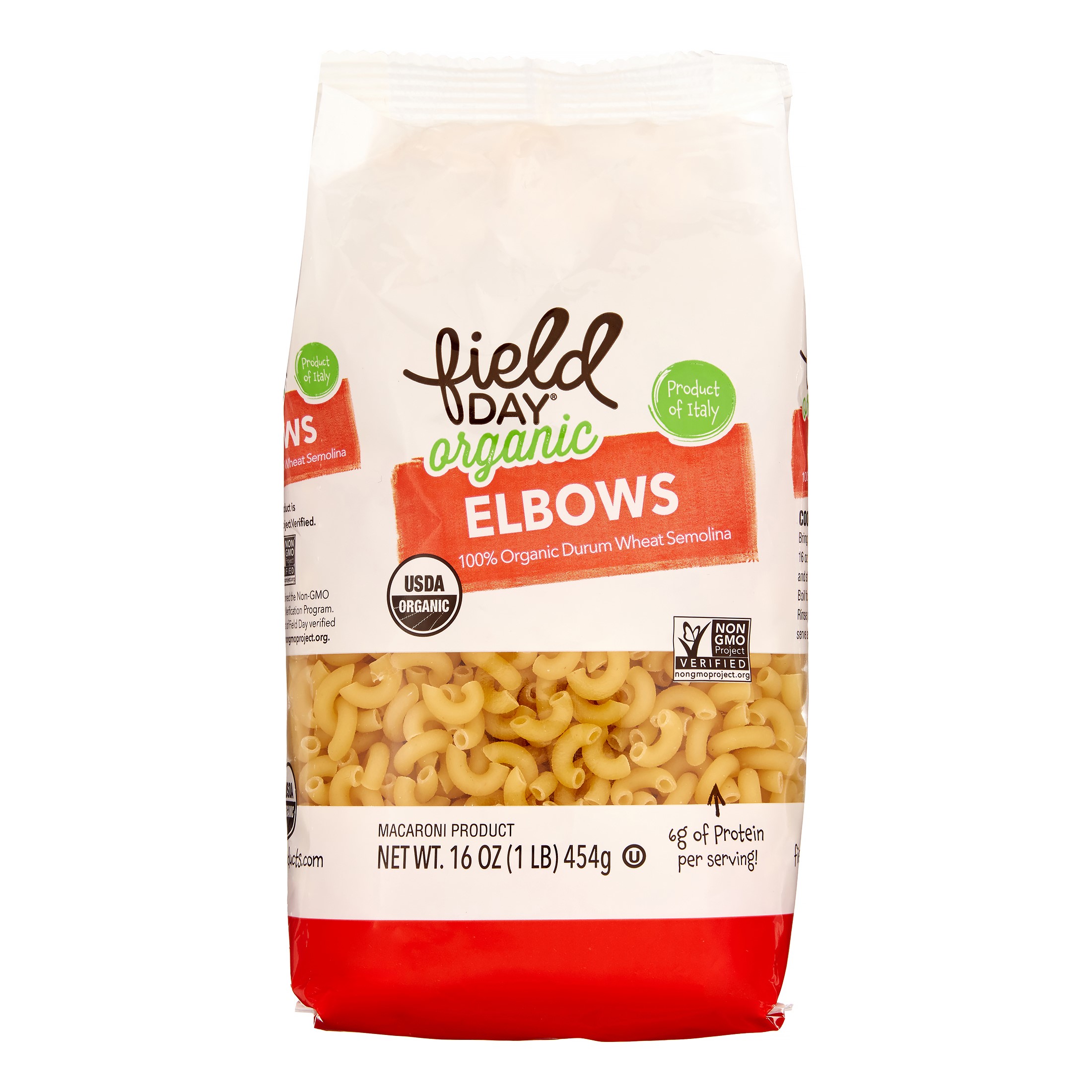 Field Day Pasta Traditional Organic Elbows, 16 Oz