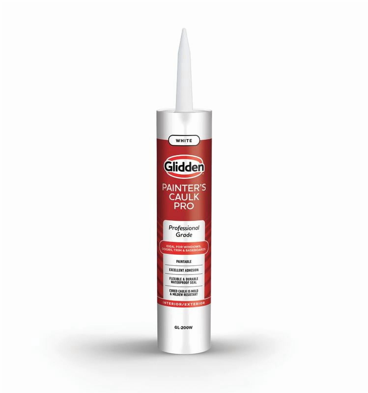 (2 pack) Glidden Painter's Caulk Pro 10.1 Fl. Oz. Multi-Purpose Acrylic Caulk, White