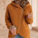 thumbnail image 2 of Chaquetas con Capucha y Cremallera para Mujer, Informales, Holgadas, de Forro Peludo y A , con Cremallera y Abrigos Naranja S, 2 of 3