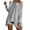 Grey, variant on Sweaters Tops for Women Long Sleeve Cold Shoulder Knit Hem Split Loose Pullover Brown XXXXXL