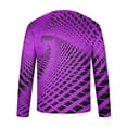 thumbnail image 5 of Blusas y camisas de manga larga con cuello redondo para hombre, blusa informal de manga larga con cuello redondo y estampado., 5 of 5