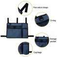 thumbnail image 6 of Walker Bag Basket with Cup Holder Suit for Adult Folding Walkers Rollator Organizer Carry Storage Pouch Water-Resistant Armrest Accessories for Seniors,Elderly,Handicap,Blue, 6 of 7