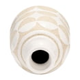 thumbnail image 3 of Ceramic Vase for Home Decor and Flower Vase - Brings Modern Charm to Office, Living Room Decor, Table or Bedroom Decor - A Minimalist Touch for Any House Accent - 10" Ivory & Tan, 3 of 10