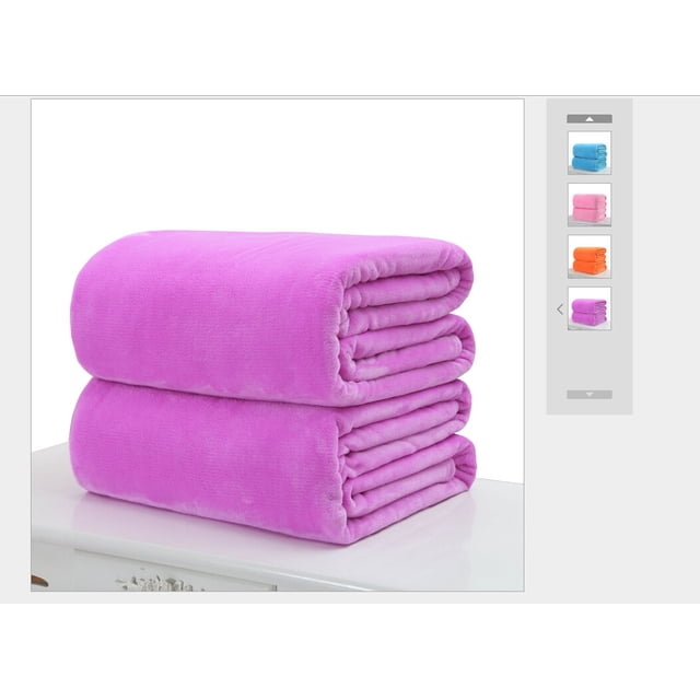 50x70CM Mini Super Soft Warm Solid Warm Micro Plush Fleece Blanket Rug Sofa