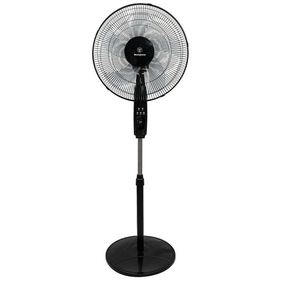 Westinghouse 18” Pedestal Fan with Remote Control, 5 Blades, 3 Speeds, Digital Control