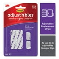 thumbnail image 2 of Adjustables Repositionable Mini Refill Strips, Holds Up To 0.5 Lb, 1.03 X 1.32, White, 18 Strips | Bundle of 5 Each, 2 of 5