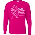 thumbnail image 3 of Inktastic Faith Hope Cure Breast Cancer Awareness Long Sleeve T-Shirt, 3 of 5
