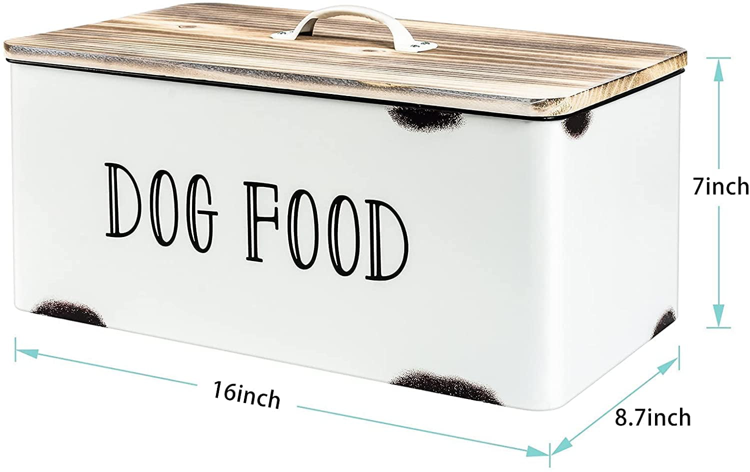 Wooden Doggy Food Bin: Small-medium Storage Box for Dry Pet Food and Bulky  Food Items 40 X 33 X 22cm 