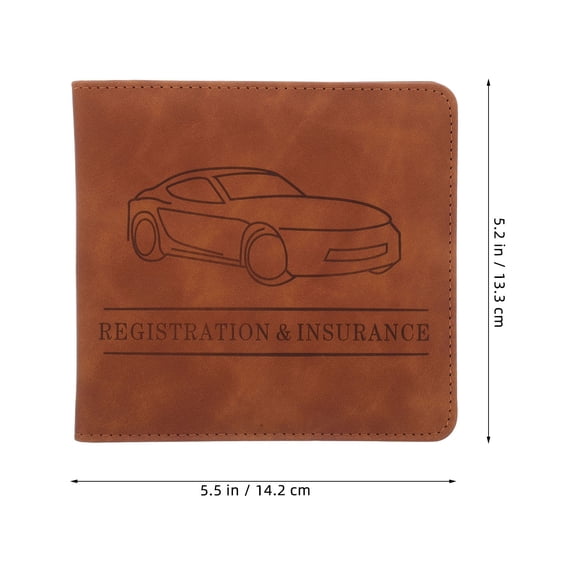 TABLZONE Car Insurance Holder PU Organizer Wallet for Registration and License Documents