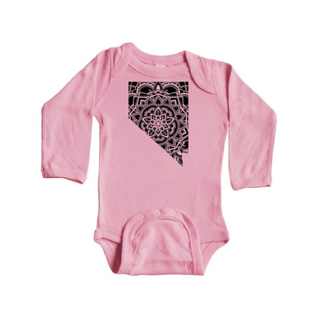 

Inktastic Nevada Silhouette Mandala Gift Baby Boy or Baby Girl Long Sleeve Bodysuit