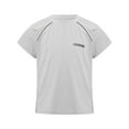 thumbnail image 3 of Sinleey Kids Girls Boys Dry Fit Sports T-Shirts Athletic Shirts Short Sleeve Activewear Tees Tops for Gray 130, 3 of 6