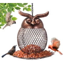 Bird Feeder for Outdoor, Squirrel Proof Metal Wild Bird Feeder Decoration for Hanging Outside Garden Yard, Cute Cat-Shaped