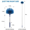 thumbnail image 2 of 81 Inch Extendable Cobweb Duster, Telescopic Stainless Steel Handle Spider Web Brush, Medium-Stiff PET Bristles for High Ceiling, Fan, Blind Indoor & Outdoor Cleaning, 2 of 8