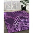 thumbnail image 3 of Ahgly Company Machine Washable Indoor Rectangle Transitional Purple Iris Purple Area Rugs, 3' x 5', 3 of 7