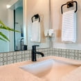 thumbnail image 2 of Mi Alma Gray White Floral Peel & Stick Vinyl Backsplash Tiles 5x5, 24 pcs, 2 of 12