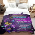 thumbnail image 4 of MMYGU Personalized Granddaughter Blanket from Grandma Grandpa Custom Girl Name Super Soft Flannel Throws Blankets Birthday Gift Butterfly Decor for Sofa Bed 40x50in, 4 of 9