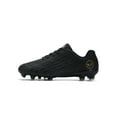 thumbnail image 1 of SIMANLAN Kids Soccer Cleats Lace-Up Turf Soccer Shoes Mens Outdoor Indoor Training Sneakers Black 7Y, 1 of 9