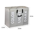 thumbnail image 2 of iju7gthy Collapsible for Storage Laundry Sorter 3 Bag Laundry Hamper Sorter Laundry Organizer for Clothes Storage, 2 of 4