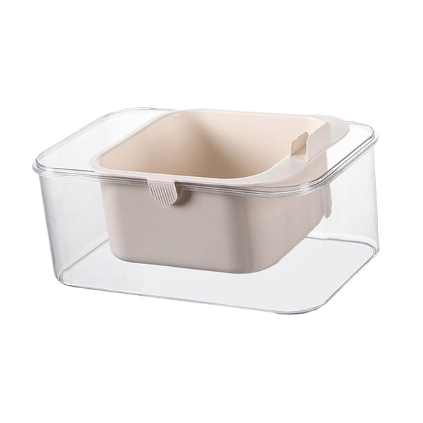 Bandeja para refrigerios, soporte para maquillaje, contenedor multiusos de doble capa para frutas secas, organizador de almacenamiento de refrigerios