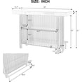 thumbnail image 2 of WAWOKV 3-in-1 Modern Multifunctional Dining Table, Kitchen Island Table with Footrest and Wine Rack, Table & Bar Table with Storage for Dining Room, Kitchen & Home Bar (Grey), 2 of 19