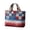 Red-B, variant on -1pc 4th of July Reusable Tote Bag, Red White Blue Canvas Shopping Bag, Patriotic Themed Tote for Groceries, Beach, Travel & Party (Blue-A)