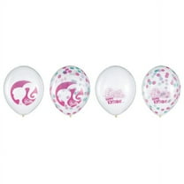 Various Confetti Filled Balloons, Latex Party, (6 Pack)