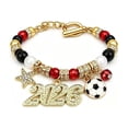thumbnail image 1 of Pulsera con Colgante de Estrella de Fútbol Dorada – Cadena Ajustable con Diamantes de Imitación, Joyería de Fútbol para Aficionados Al Deporte, 1 of 5