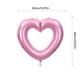 thumbnail image 3 of Globo de corazón hueco grande de 83 cm | Decoración de fiesta de papel de aluminio | Rojo brillante, rosa, dorado y plateado | Cadena de globos conectable | Accesorio fotográfico para cumpleaños y, 3 of 6