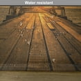thumbnail image 6 of Ambesonne Ocean Place Mats Set of 4, Wooden Dock Bangkok Bay, Standard Size, Dark Blue Yellow Brown, 6 of 6