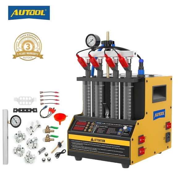 AUTOOL CT160 Automotive Fuel Injector Cleaner Tester 2000ml 4 Cylinder Ultrasonic Wave Injector Cleaning Machine Petrol Injection Testing Machine