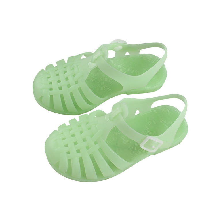 Green jelly shoes clearance