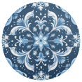 thumbnail image 3 of Ryvnso Winter Bohomia Flower Round Plate Mats Dining Table Placemat Set of 4 for Holiday Decoration, 3 of 7