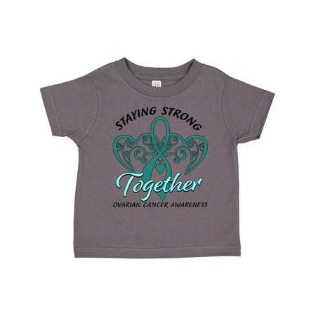 

Inktastic Ovarian Cancer Awareness Staying Strong Together Gift Toddler Boy or Toddler Girl T-Shirt