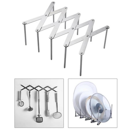 

Stainless Steel Pot Cover Rack Retractable Kitchen Holder 1 piece