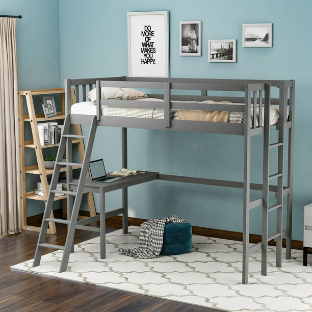 Euroco Twin Loft Bed With Desk, Better Homes And Gardens Kane Twin Loft Bed Instructions