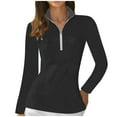 thumbnail image 2 of SwiftWear Women's Shirts Long Sleeve Quarter Zip Quick Dry Workout Tops Hiking Athletic ShirtsGolf Running Pullover L, 2 of 5