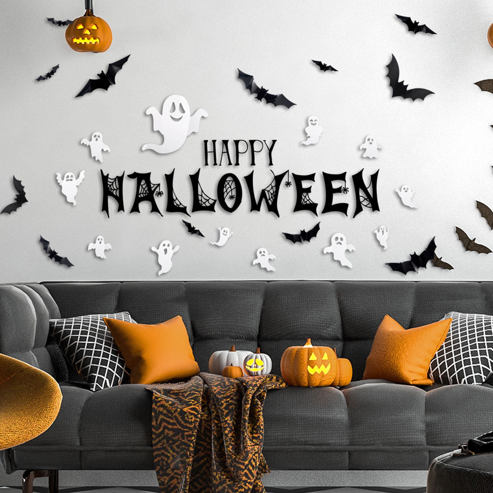Amazon's $6 Halloween Bats Are the Easy & Spooky Wall Decor You Need This  Fall