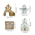 thumbnail image 2 of Tomb Easter Wooden Angel House Laminated Tray Decoration, 2 of 8