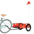 thumbnail image 3 of Bike Trailer Orange Oxford Fabric and Iron, 3 of 11