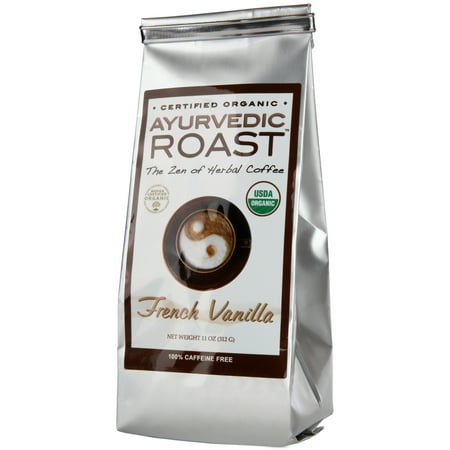 Ayurvedic Roast (Vanilla) - Organic Grain Coffee Substitute with Herbs - Caffeine & Acid Free Natural Herbal Alternative Hot Beverage - Vegan GMO-Free with Barley, Chicory, Rye, Ashwagandha, (Best Caffeine Alternative To Coffee)