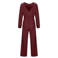 thumbnail image 5 of PuLe Two Piece Outfits Women’s Two Piece Crop Top & Wide Leg Pants Lounge Sweater Sets 2024 Fall Knit Sweatsuits Cozy Trendy Outfits, 5 of 7