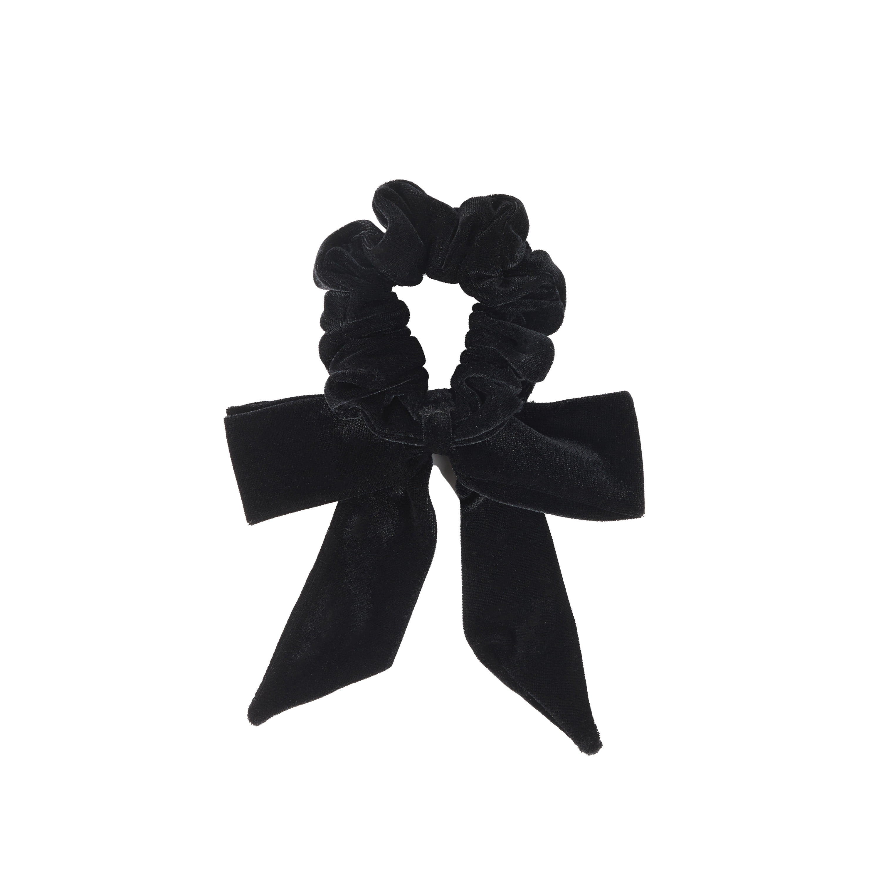 Hairitage Velvet Bow Scrunchie – Black, 1PC