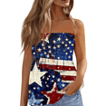 thumbnail image 2 of American 250th Anniversary Tube Tops for Women Patriotic Print Casual Pleated Sleeveless Tube Tops Bandeau Tunic Tops Strapless Smocked Tank Tops, 2 of 5