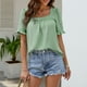 thumbnail image 5 of Camiseta casual de verano para mujer, camiseta corta con volantes de verano para mujer, camiseta de verano para mujer, máxima comodidad, 5 of 9