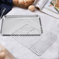 thumbnail image 6 of Stainless Steel Grill Pan With Removable Cooling Rack Set For Oven, Grill Tray Dishwasher Safe + 1 Stainless Steel Cooking Rack, 6 of 8