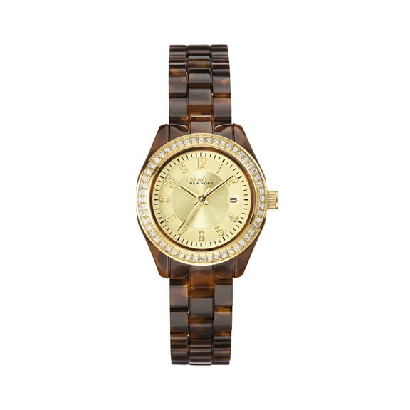 Caravelle Designed By Bulova Women's Crystal Bracelet Watch 28mm