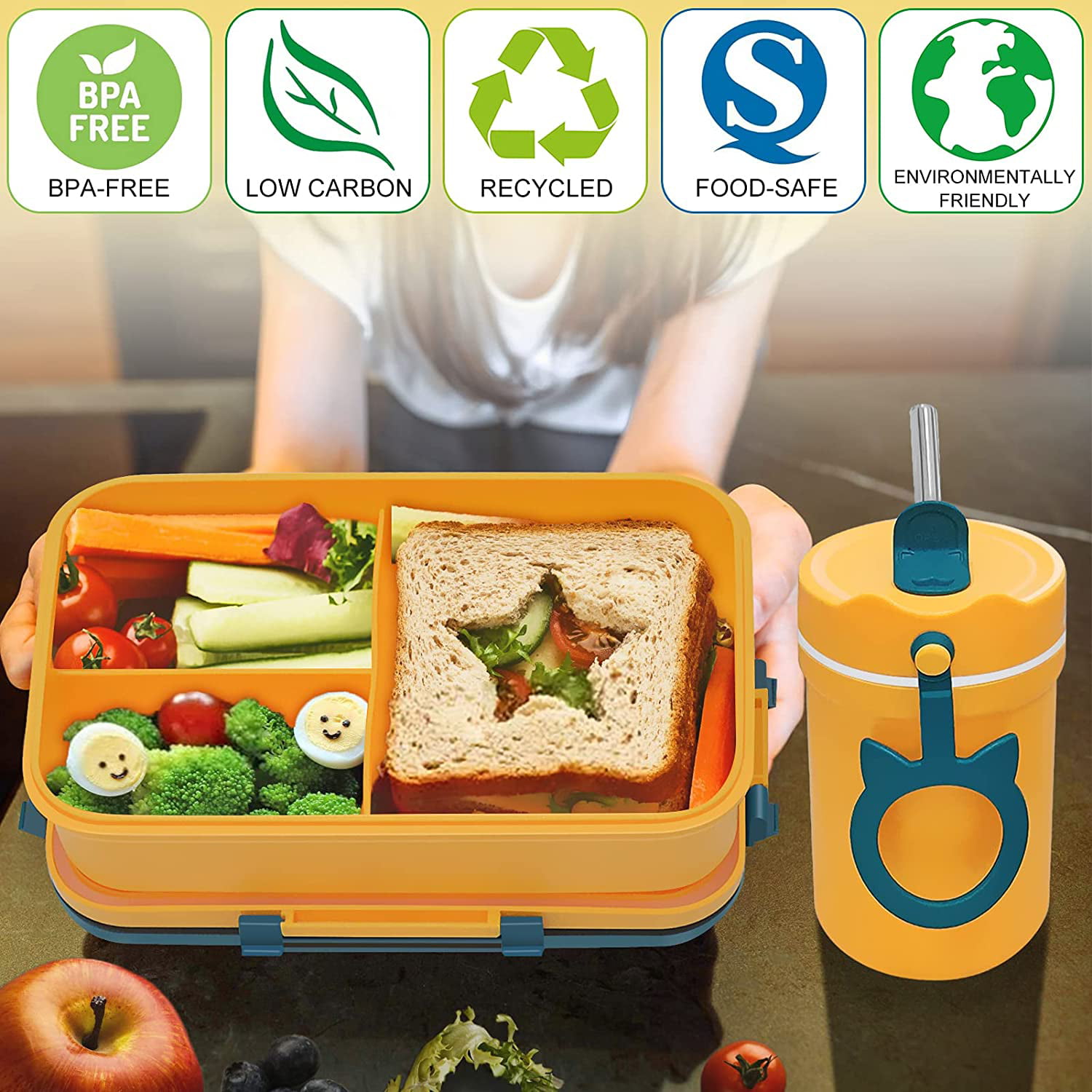 Kid School Lunch Bento Box Set, Healthy Food Options for Toddler and Young  Kids. Finger Food Lunch Ideas for Kids. Stock Image - Image of daycare,  white: 237876769